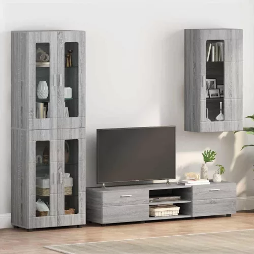 vidaXL Fából Készült Szekrény Szürke Sonoma 50 x 29 x 100 cm Faanyag