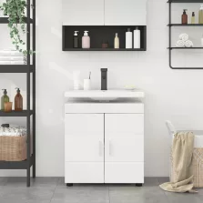  vidaXL Fürdőszobai Szekrény Szett TULUM Fehér 60 x 34 x 63 cm Faanyag
