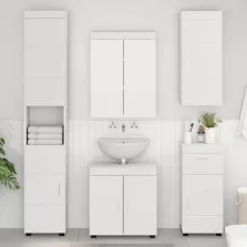   vidaXL Fürdőszobai faliszekrény TULUM Fehér 37 x 24,5 x 86 cm Faanyag