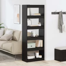 vidaXL Könyvespolc Musta tammi 60 x 30 x 166 cm Faanyag