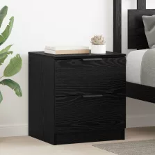   vidaXL Éjjeliszekrény 2 pcs Fekete tölgy 45 x 39 x 50cm Faanyag