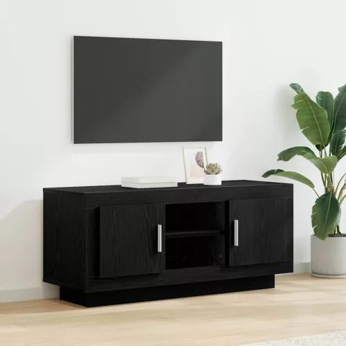 vidaXL TV szekrény Fekete tölgy 102 x 35 x 45 cm Faanyag