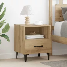   vidaXL Éjjeliszekrény 2 pcs Artisan tölgy 40 x 35 x 47,5 cm Faanyag