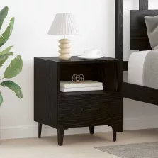   vidaXL Éjjeliszekrény fiókkal Musta tammi 40 x 35 x 47.5 cm Faanyag