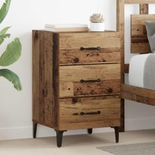 vidaXL Éjjeliszekrény Öreg fa 40 x 40.5 x 66 cm Faanyag