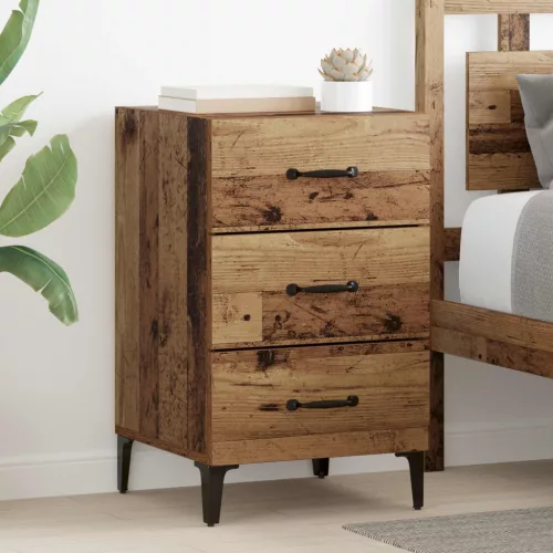 vidaXL Éjjeliszekrény Öreg fa 40 x 40.5 x 66 cm Faanyag