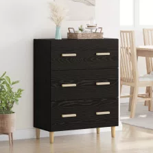 vidaXL Széf Fekete tölgy 69,5 x 34 x 90 cm Faanyag