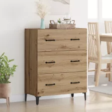   vidaXL Széf fiókkal Artisan tölgy 69,5 x 34 x 90 cm Műszaki fa és vas