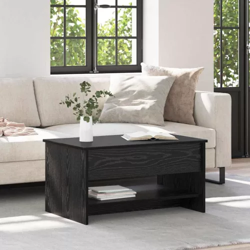 vidaXL Dohányzóasztal Fekete tölgy 80 x 50,5 x 41,5 cm Faanyag
