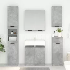   vidaXL Fürdőszoba Székény Beton Szürke 64,5 x 33,5 x 59 cm Faanyag