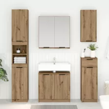   vidaXL Fürdőszoba Székény Artisan tölgy 64,5 x 33,5 x 59 cm Faanyag