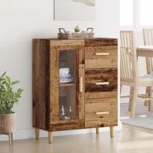 vidaXL Széf fiókkal Öreg fa 69,5 x 34 x 90 cm Faanyag