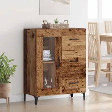   vidaXL Széf fiókkal Öreg fa 69,5 x 34 x 90 cm Műszaki fa és vas
