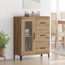   vidaXL Széf fiókkal Artisan tölgy 69,5 x 34 x 90 cm Műszaki fa és vas