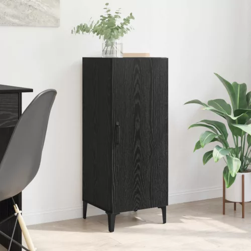 vidaXL Széf Falra szerelhető Fekete tölgy 34,5 x 34 x 90 cm Faanyag