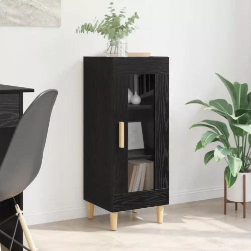 vidaXL Széf Fekete tölgy 34.5 x 32.5 x 90 cm Faanyag