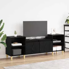 vidaXL TV szekrény Fekete tölgy 160 x 35 x 55 cm Faanyag