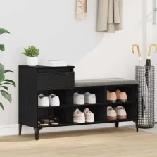   vidaXL Cipőszekrény fiókkal Musta tammi 102 x 36 x 60 cm Faanyag