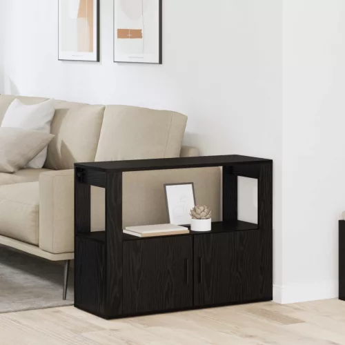 vidaXL Széf Musta tammi 80 x 30 x 60 cm Faanyag