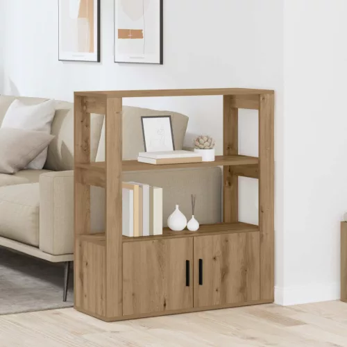 vidaXL Széf kézműves tölgy 30 x 80 x 90 cm Faanyag