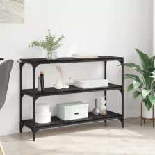   vidaXL Könyvespolc Musta tammi 100 x 33 x 70,5 cm Műszaki fa és vas