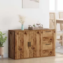 vidaXL Széf fiókkal Öreg fa 100 x 33 x 59.5 cm Faanyag