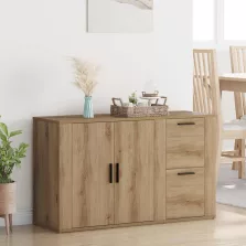   vidaXL Széf fiókkal Artisan tölgy 100 x 33 x 59.5 cm Faanyag
