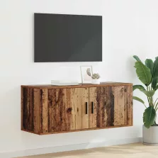 vidaXL Fali TV Szekrény Öreg fa 100 x 34,5 x 40 cm Faanyag