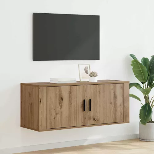 vidaXL Fali TV Szekrény Artisan tölgy 100 x 34,5 x 40 cm Faanyag