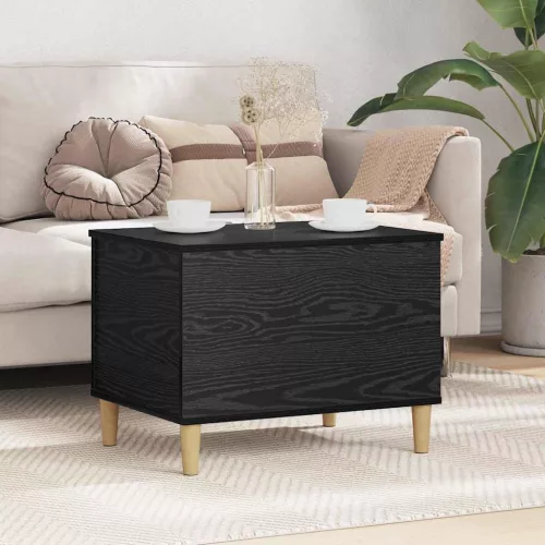 vidaXL Éjjeliszekrény Fekete tölgy 60 x 44,5 x 45 cm Faanyag