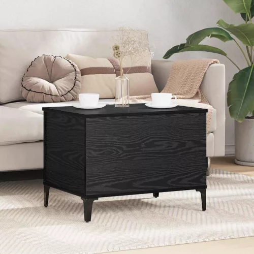 vidaXL Dohányzóasztal Fekete tölgy 60 x 44,5 x 45 cm Faanyag
