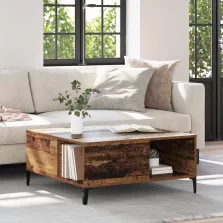 vidaXL Dohányzóasztal Öreg fa 80 x 80 x 36,5 cm Faanyag