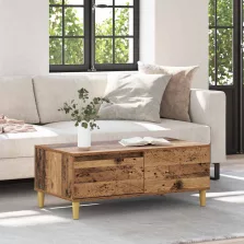   vidaXL Dohányzóasztal fiókkal Öreg fa 90 x 50 x 35 cm Faanyag