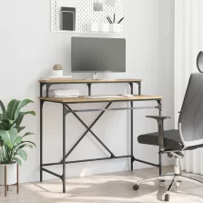 vidaXL Asztal Artisan tölgy 100 x 50 x 90 cm Faanyag