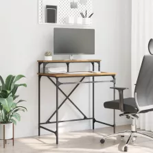 vidaXL Asztal Öreg fa 80 x 50 x 90 cm Faanyag