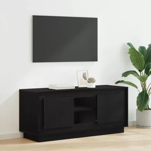 vidaXL TV szekrény Fekete tölgy 102 x 35 x 45 cm Faanyag