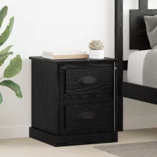   vidaXL Éjjeliszekrény fiókkal Fekete tölgy 39 x 39 x 47.5 cm Faanyag