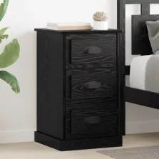   vidaXL Éjjeliszekrény fiókkal Fekete tölgy 39 x 39 x 67,5 cm Faanyag