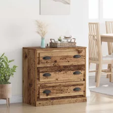 vidaXL Széf fiókkal Öreg fa 70 x 35,5 x 67,5 cm Faanyag
