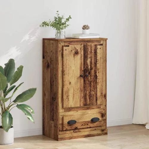 vidaXL Magasfiú fiókkal Öreg fa 60 x 35,5 x 103,5 cm Faanyag