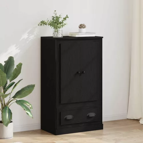 vidaXL Magasfiú fiókkal Fekete tölgy 60 x 35,5 x 103,5 cm Faanyag
