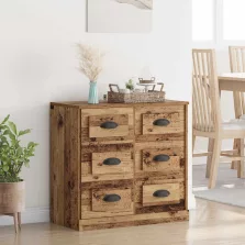 vidaXL Széf fiókkal Öreg fa 70 x 35,5 x 67,5 cm Faanyag