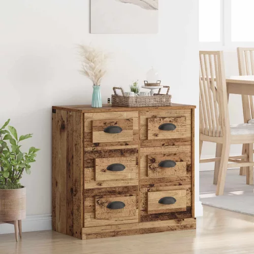 vidaXL Széf fiókkal Öreg fa 70 x 35,5 x 67,5 cm Faanyag