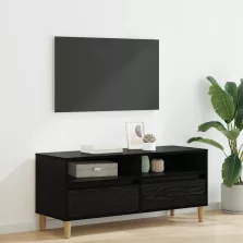   vidaXL TV szekrény fiókkal Fekete tölgy 100 x 34,5 x 44,5 cm Faanyag