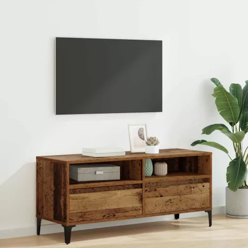 vidaXL TV szekrény Öreg fa 100 x 34,5 x 44,5 cm Műszaki fa és vas