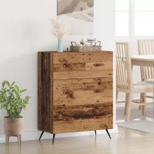  vidaXL Fiókos szekrény fiókkal Öreg fa 69,5 x 34 x 90 cm Mérnöki fa