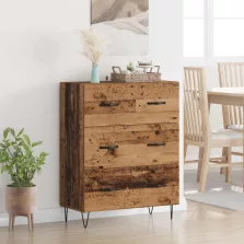   vidaXL Széf fiókkal Öreg fa 69,5 x 34 x 90 cm Műszaki fa és vas