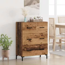   vidaXL Széf fiókkal Öreg fa 69,5 x 34 x 90 cm Műszaki fa és vas