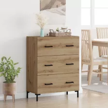   vidaXL Széf fiókkal Artisan tölgy 69,5 x 34 x 90 cm Műszaki fa és vas