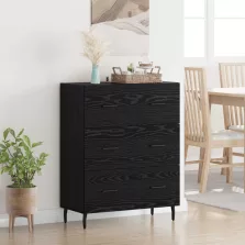   vidaXL Széf fiókkal Fekete tölgy 69,5 x 34 x 90 cm Műszaki fa és vas